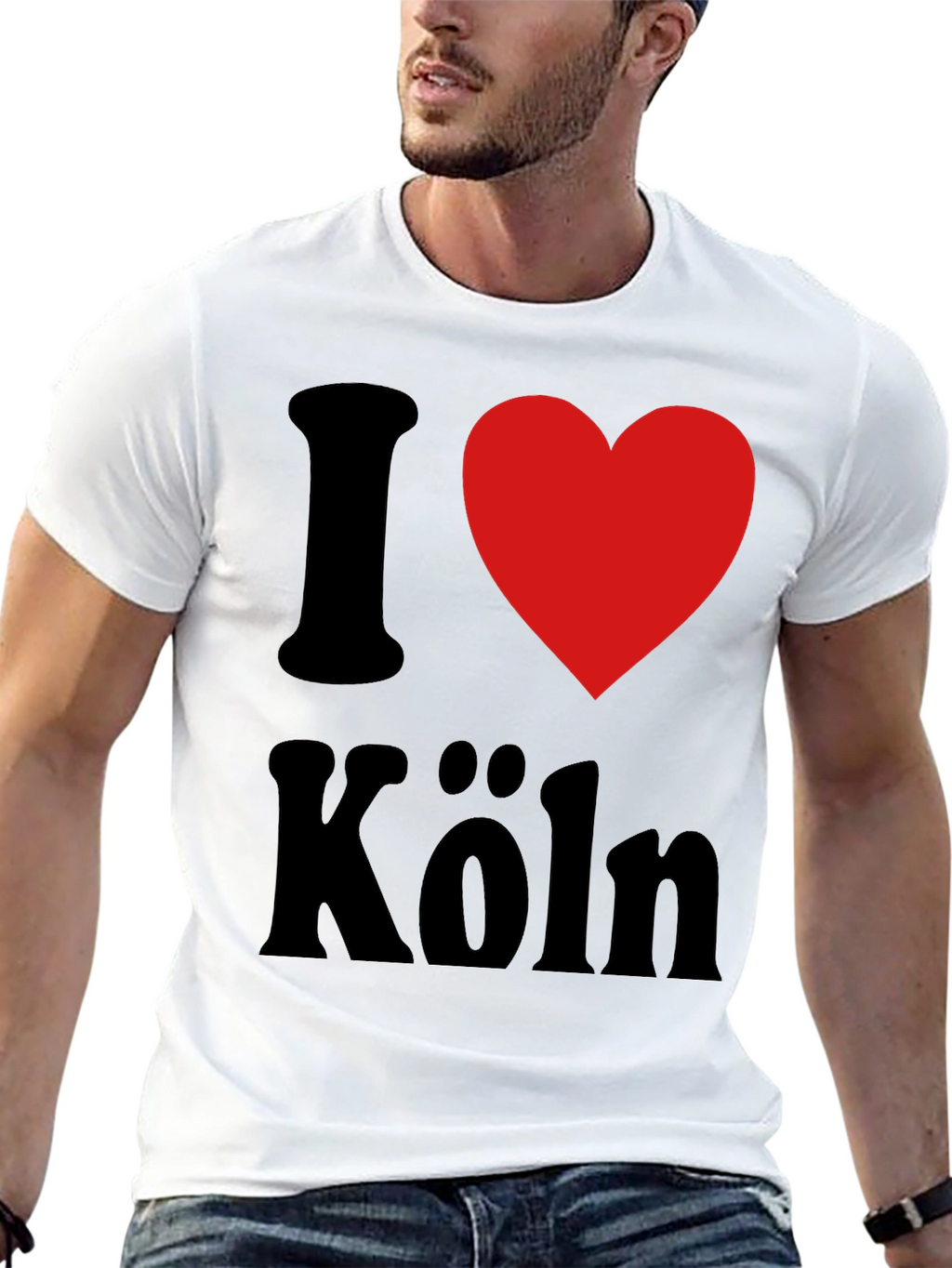I Love Köln T-Shirt - Black Cotton Graphic Tee