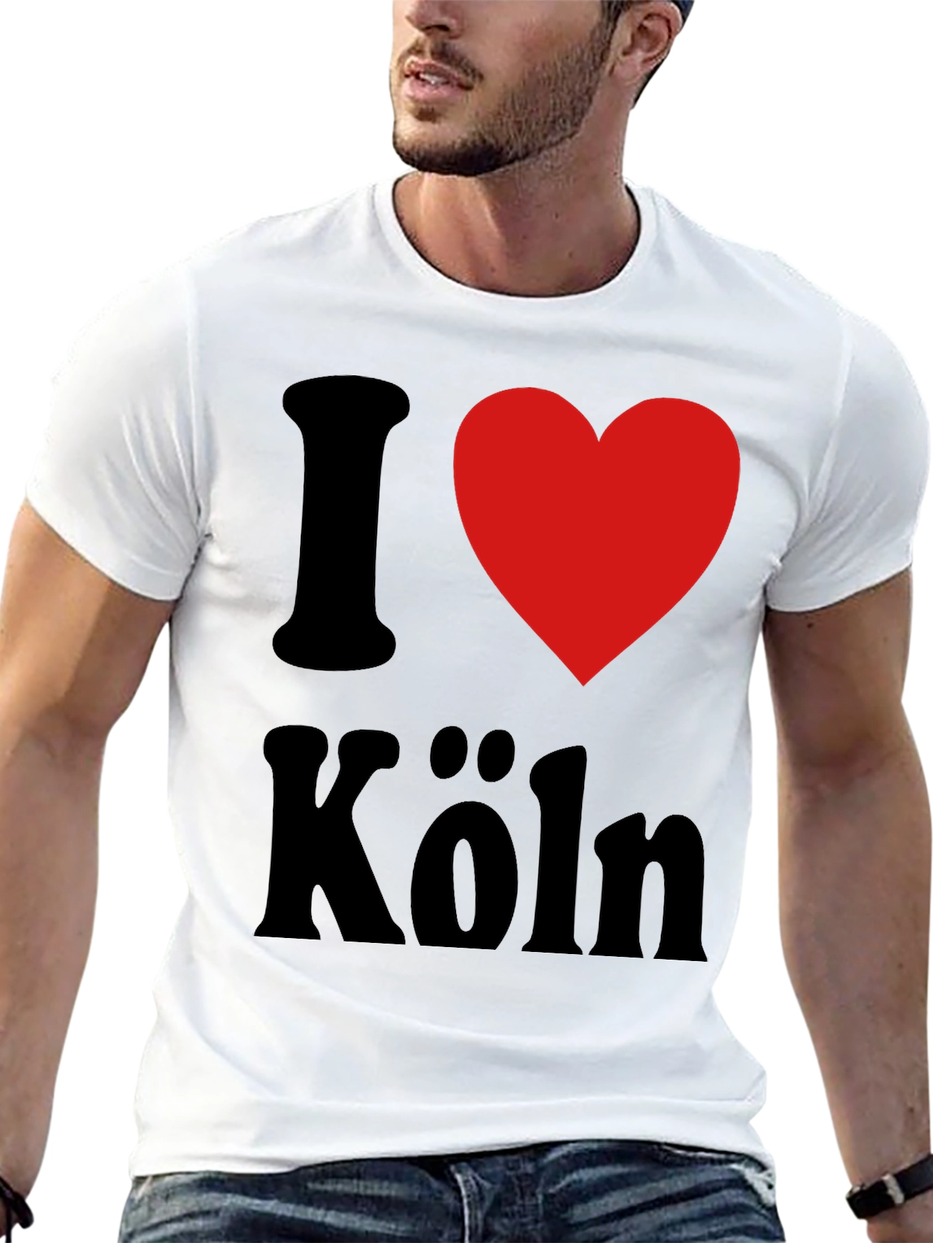 I Love Köln T-Shirt - Black Cotton Graphic Tee