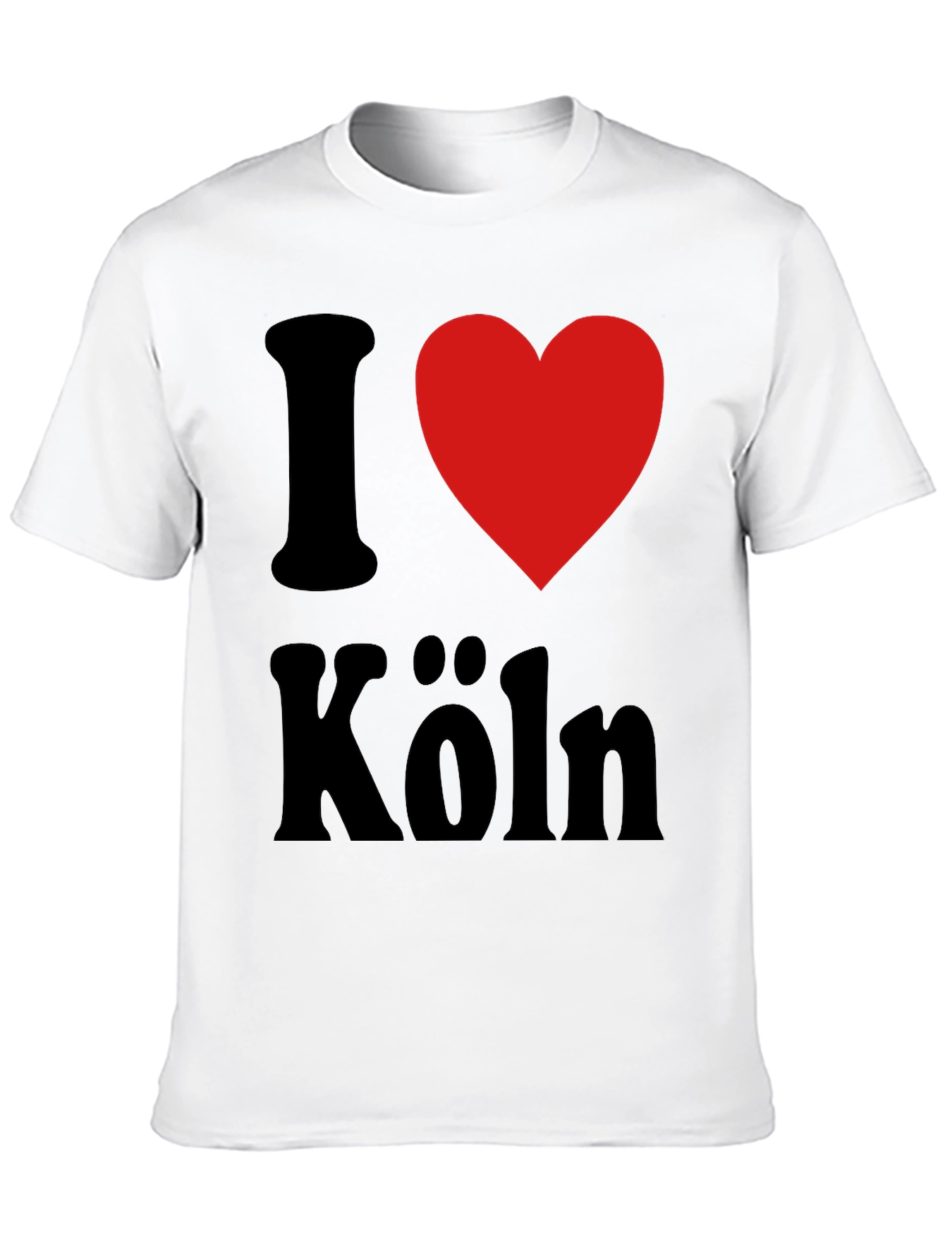 I Love Köln T-Shirt - Black Cotton Graphic Tee