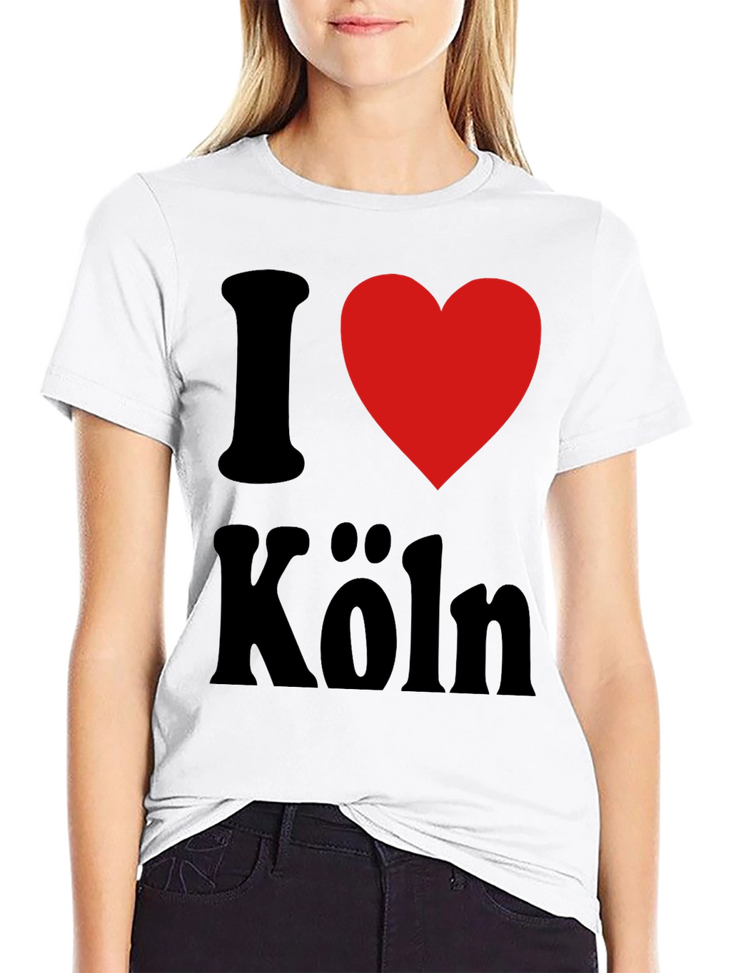 I Love Köln T-Shirt - Black Cotton Graphic Tee