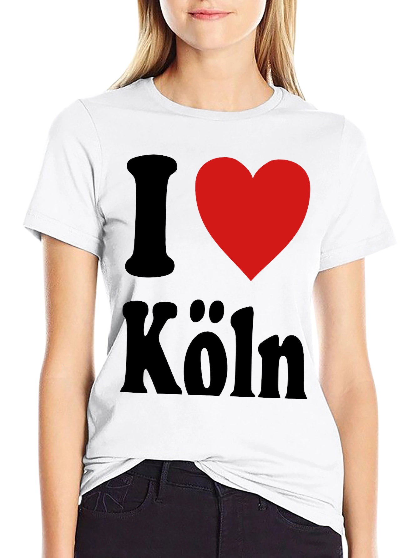 I Love Köln T-Shirt - Black Cotton Graphic Tee