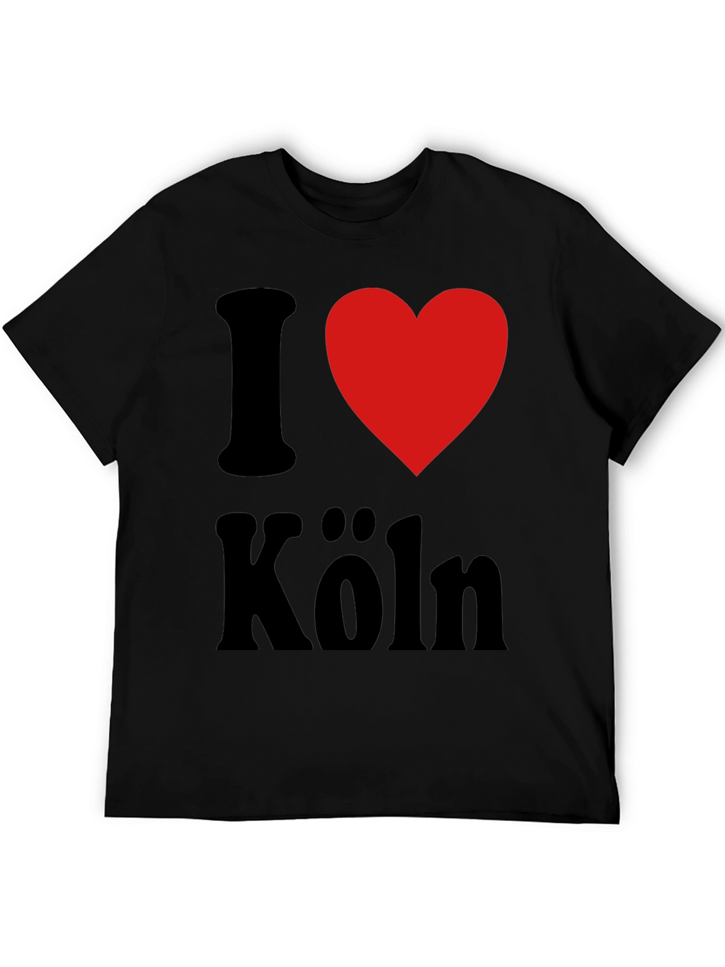 I Love Köln T-Shirt - Black Cotton Graphic Tee