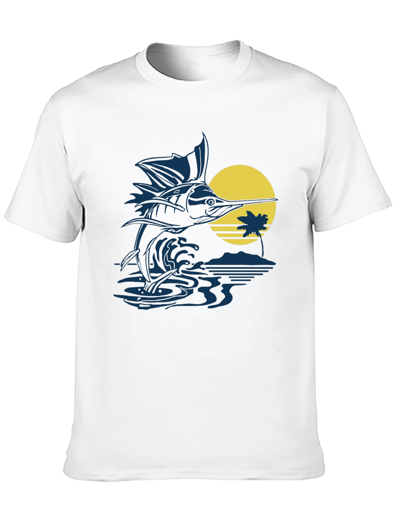 Sailfish Sunset Graphic Tee - Black