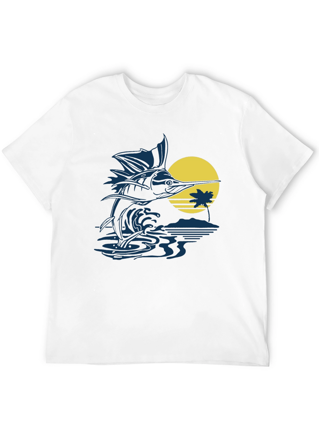 Sailfish Sunset Graphic Tee - Black