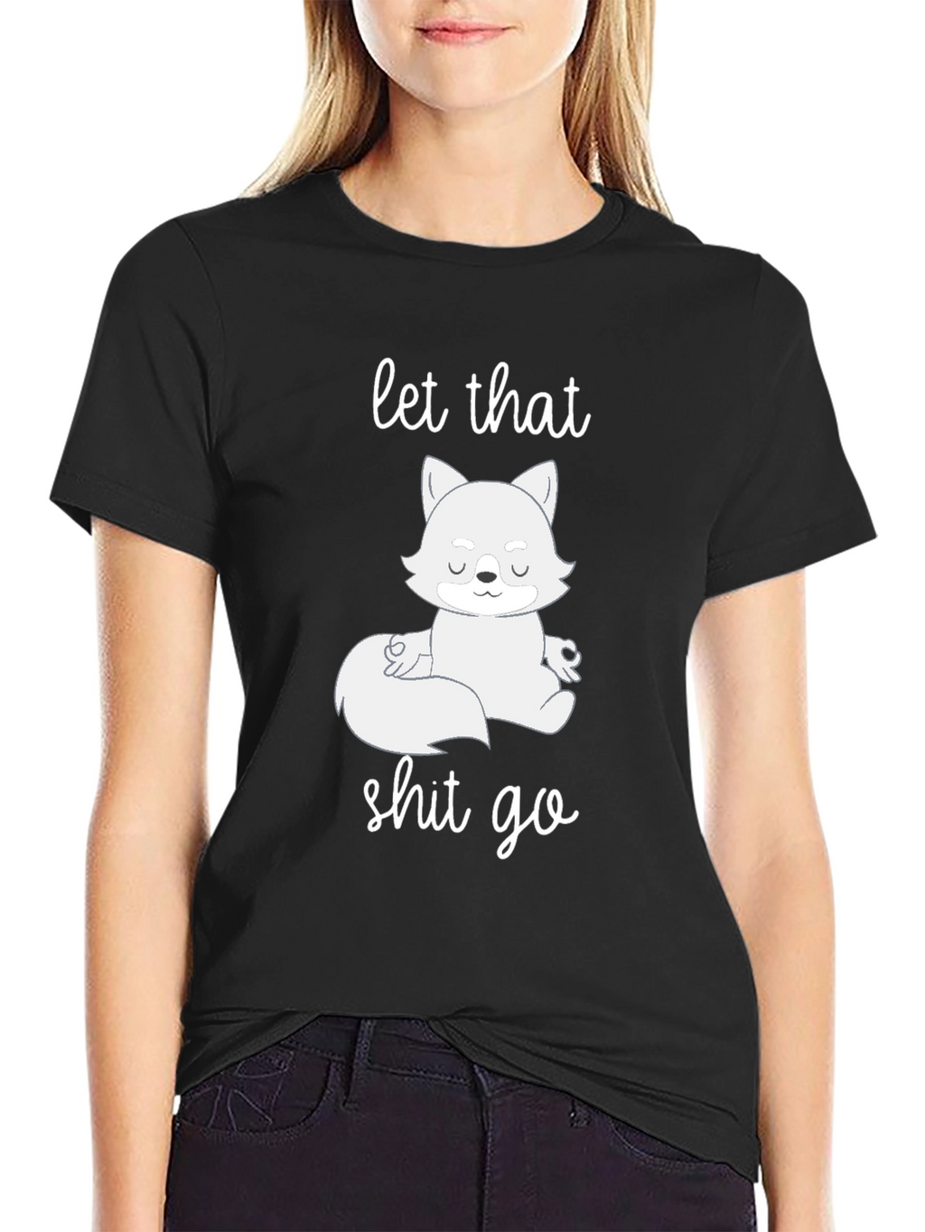 Zen Fox Graphic Tee - Let That Go