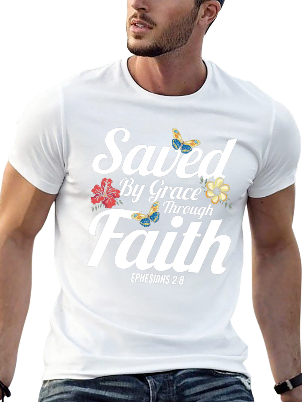 Saved By Grace Faith T-Shirt - Ephesians 2:8