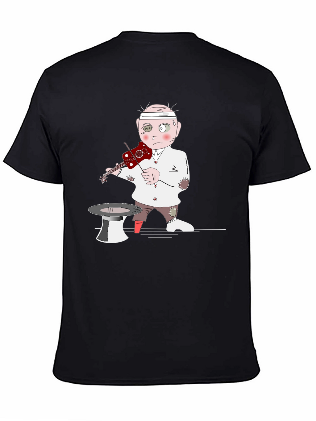 Violinist Cartoon Graphic Tee