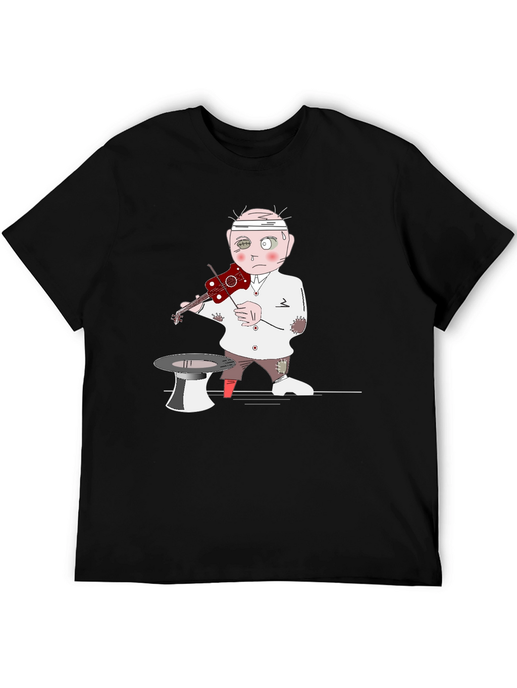 Violinist Cartoon Graphic Tee