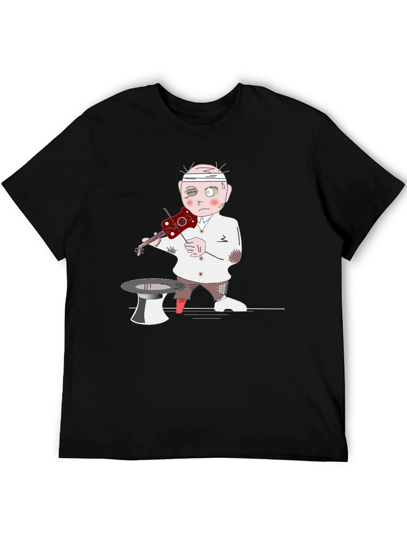 Violinist Cartoon Graphic Tee