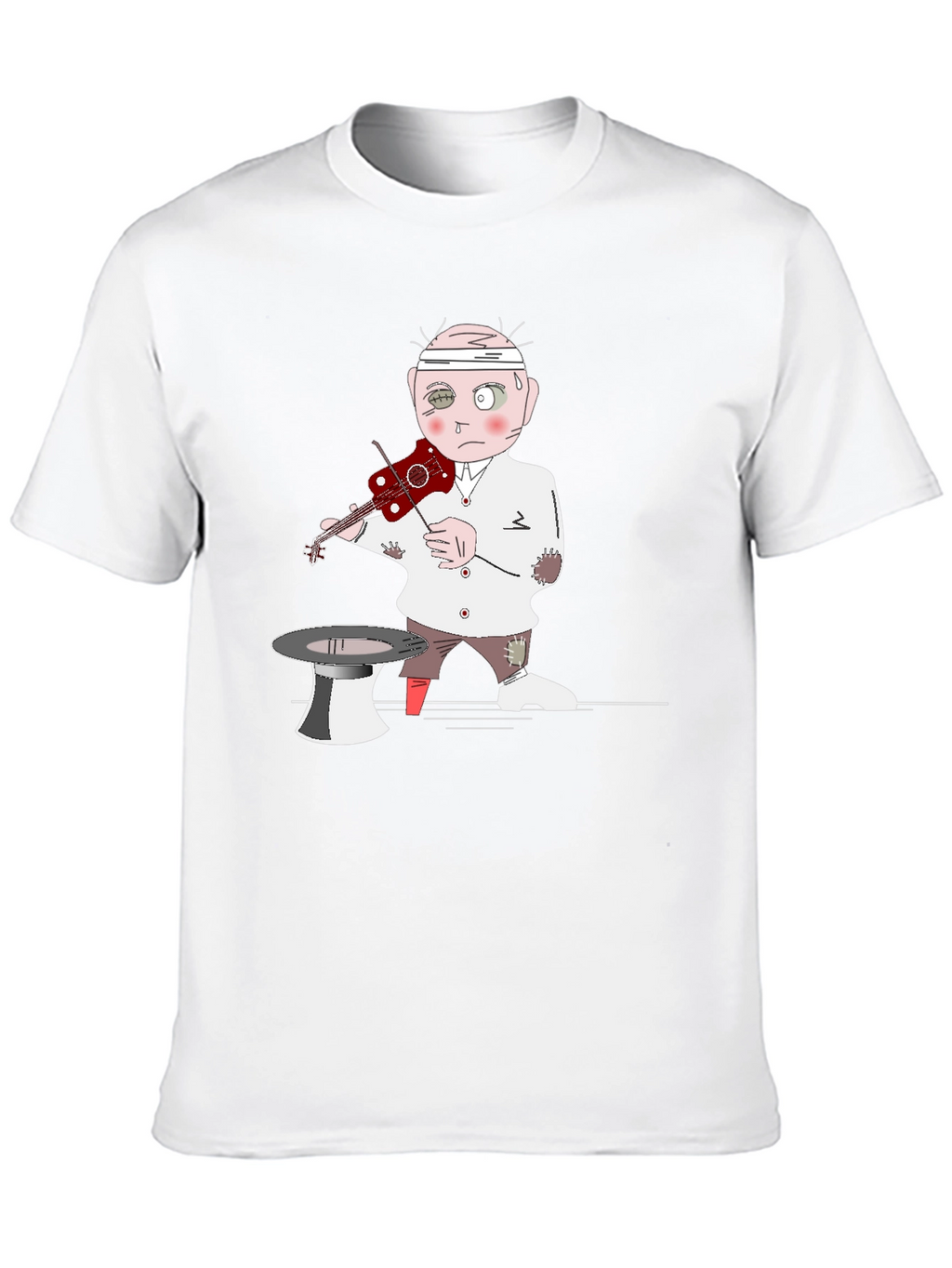 Violinist Cartoon Graphic Tee
