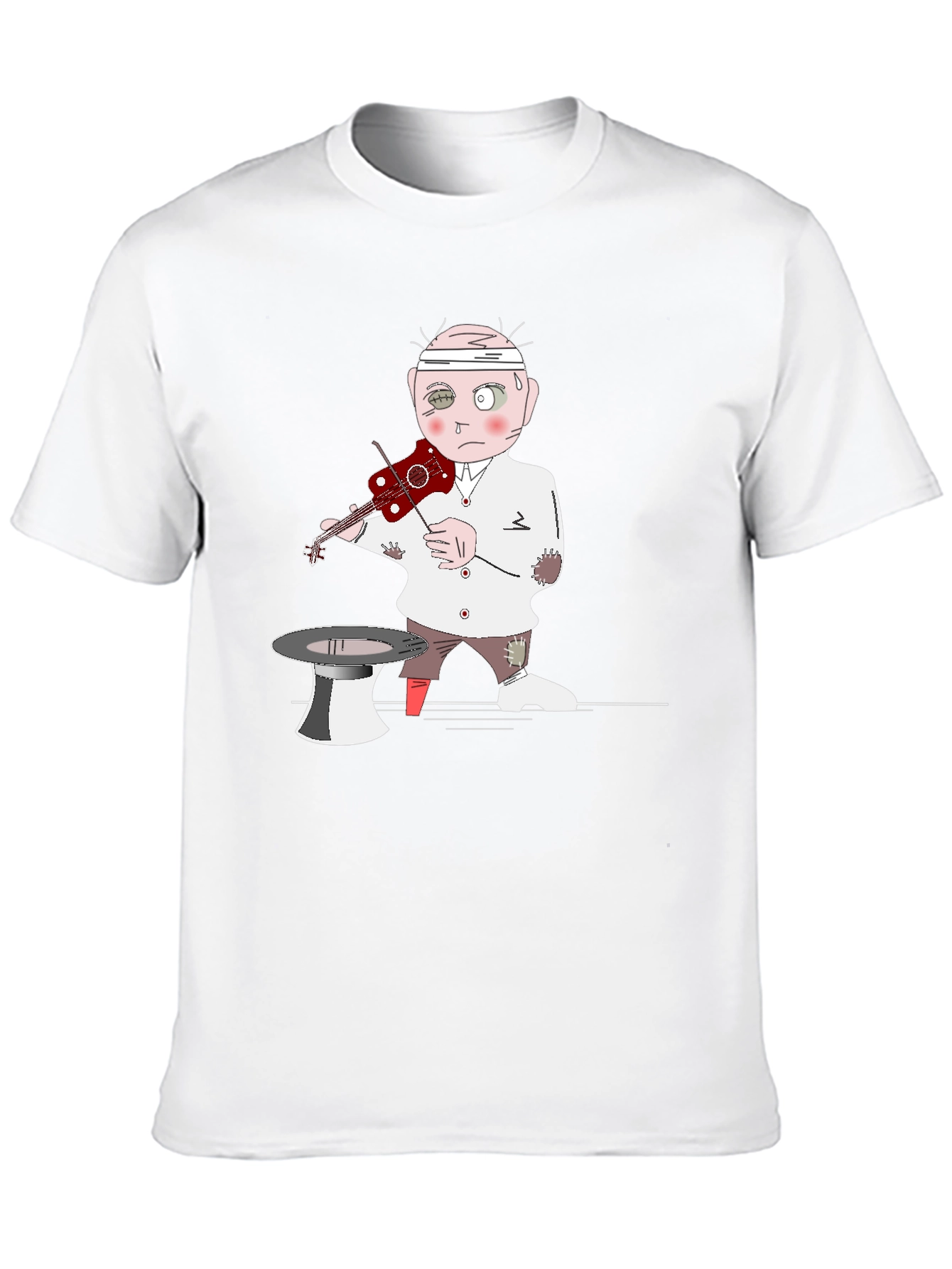 Violinist Cartoon Graphic Tee