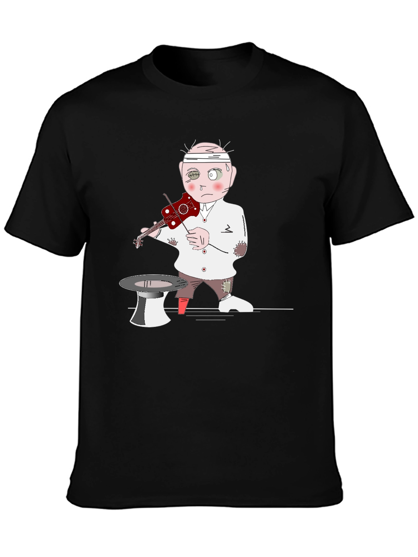 Violinist Cartoon Graphic Tee