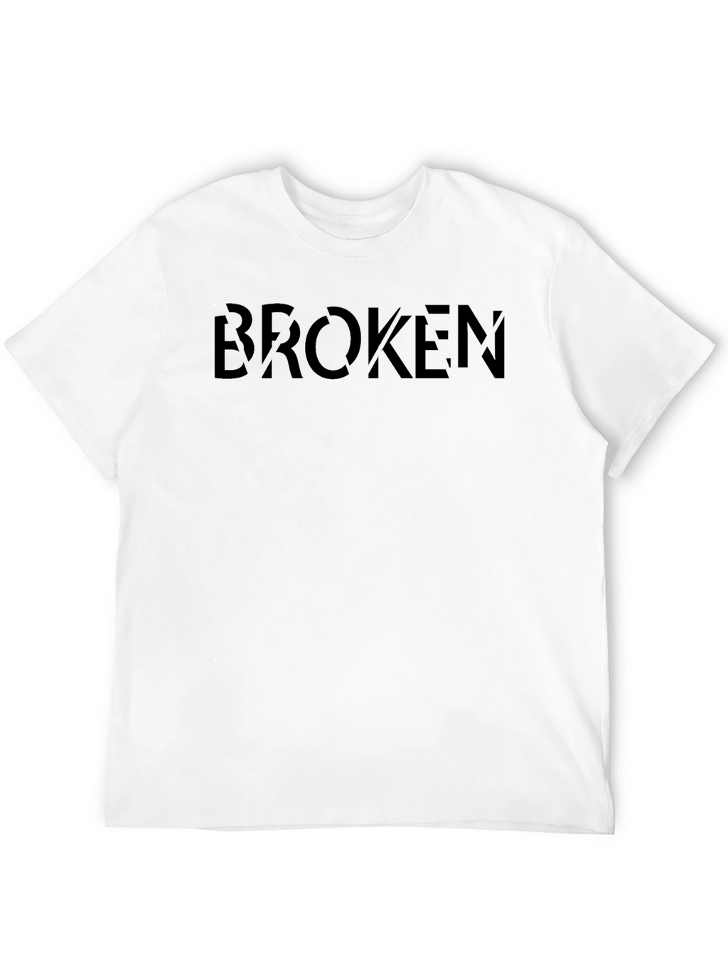 Broken Black Graphic T-Shirt - Modern Streetwear Style