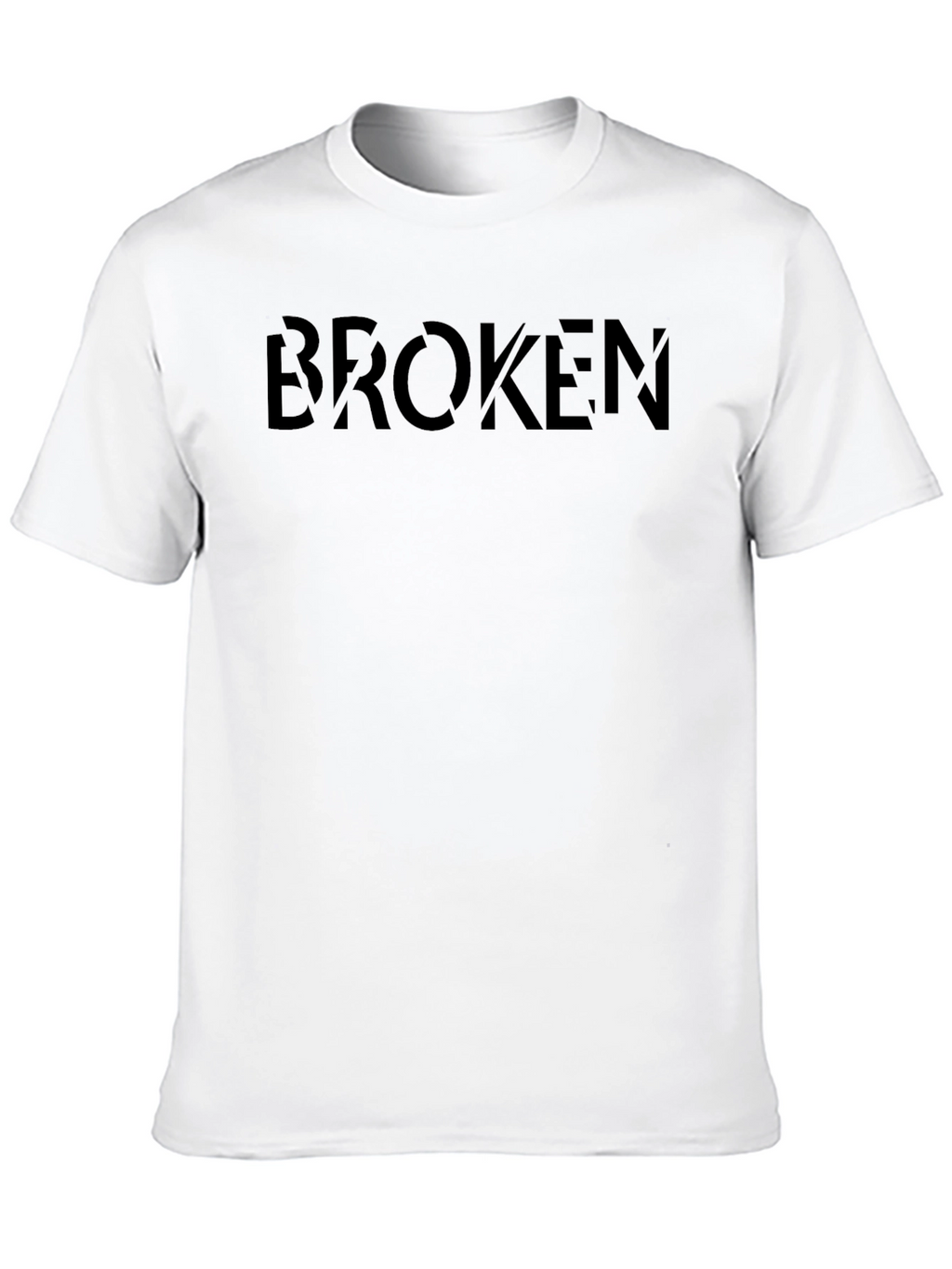 Broken Black Graphic T-Shirt - Modern Streetwear Style