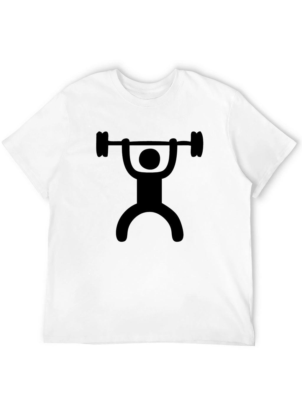 Weightlifter Graphic Tee - Black Cotton T-Shirt