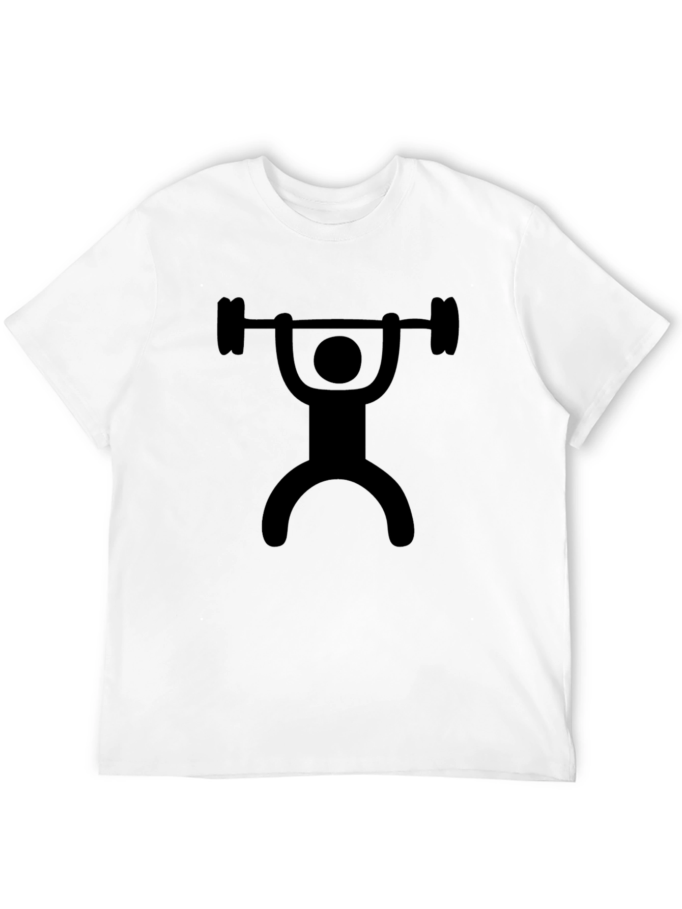 Weightlifter Graphic Tee - Black Cotton T-Shirt