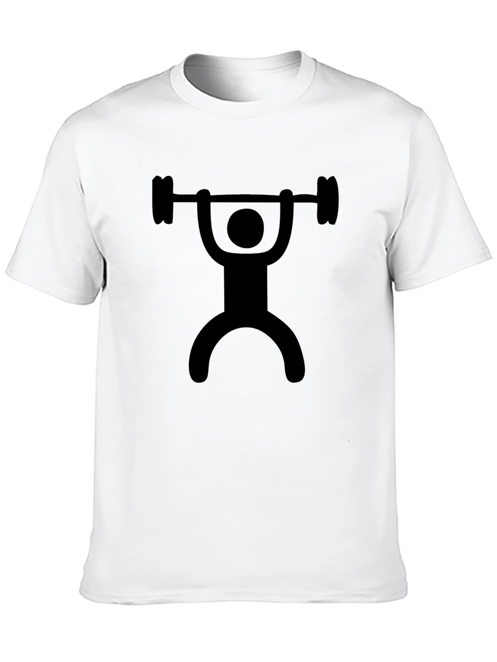 Weightlifter Graphic Tee - Black Cotton T-Shirt