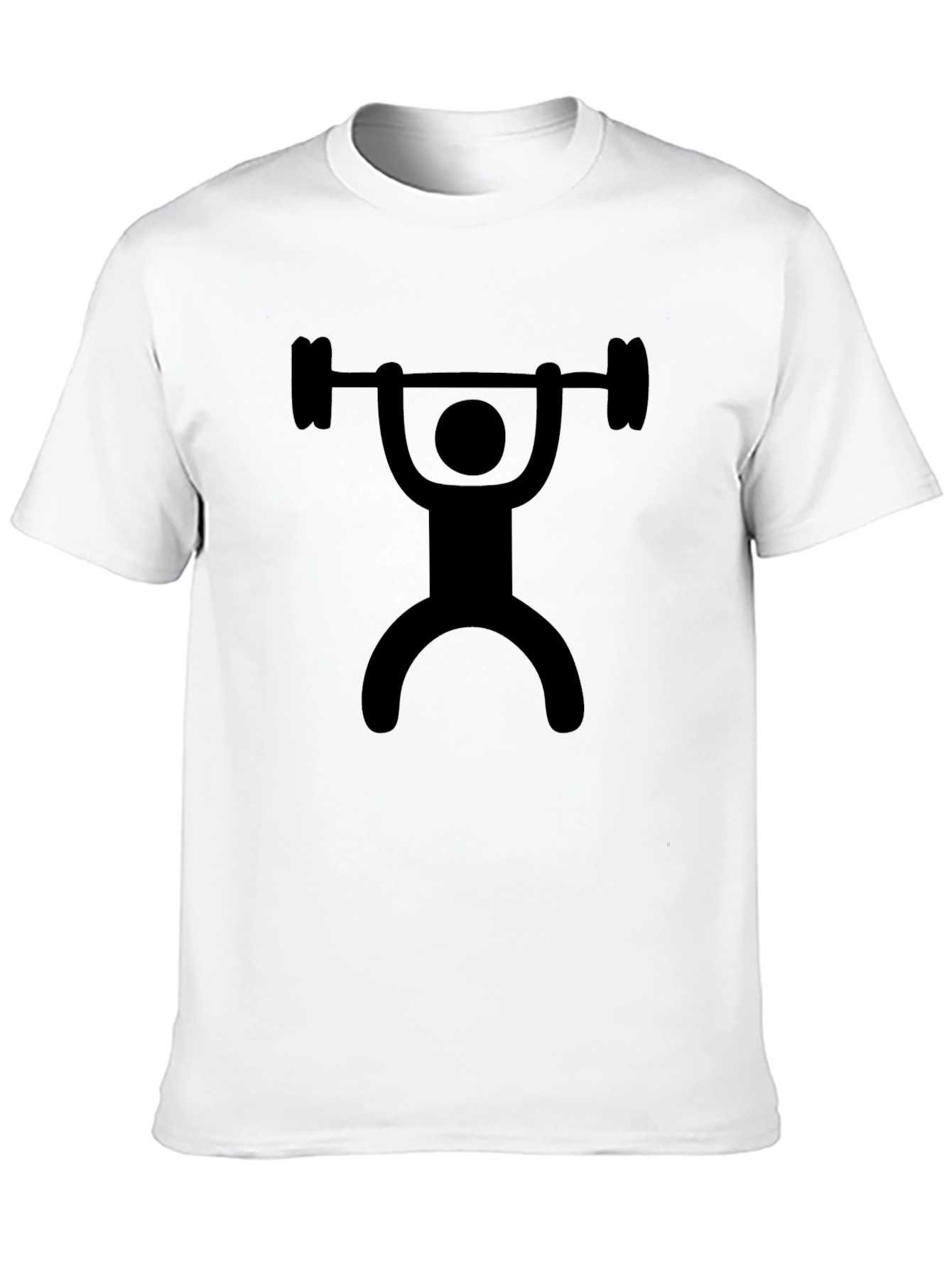 Weightlifter Graphic Tee - Black Cotton T-Shirt