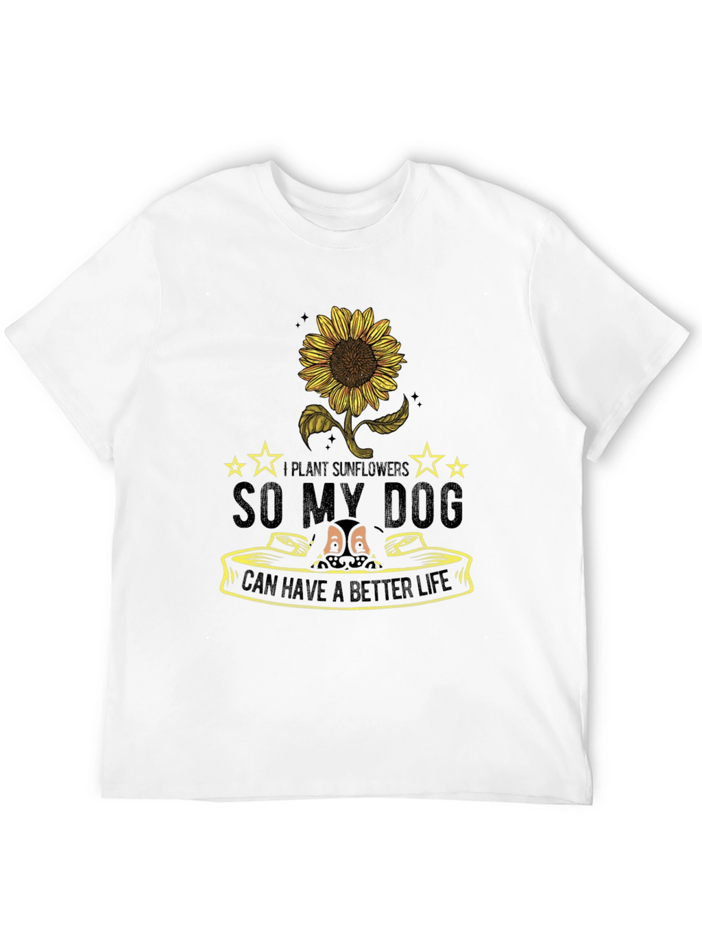 Sunflower Dog Lover T-Shirt