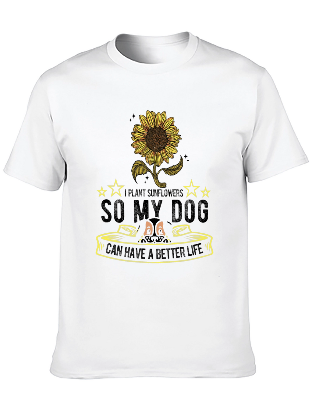 Sunflower Dog Lover T-Shirt