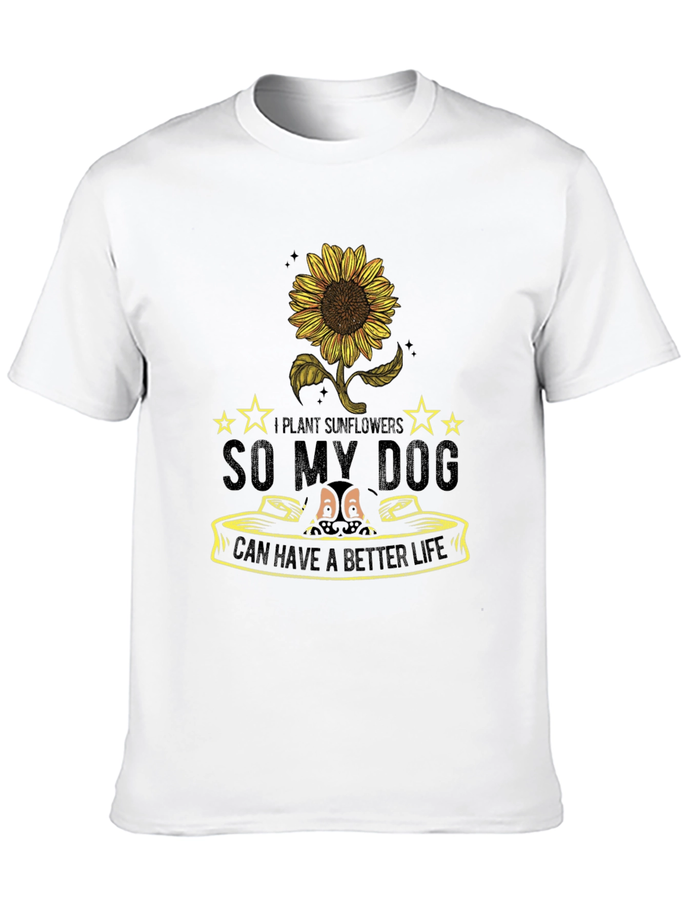 Sunflower Dog Lover T-Shirt