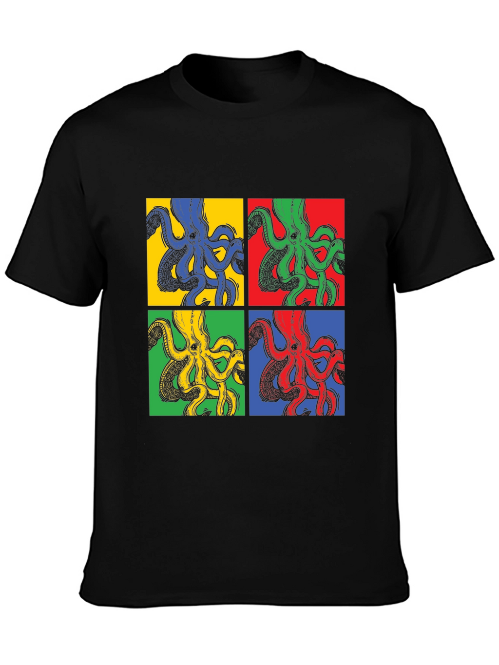 Pop Art Octopus Graphic Tee - Unique Design