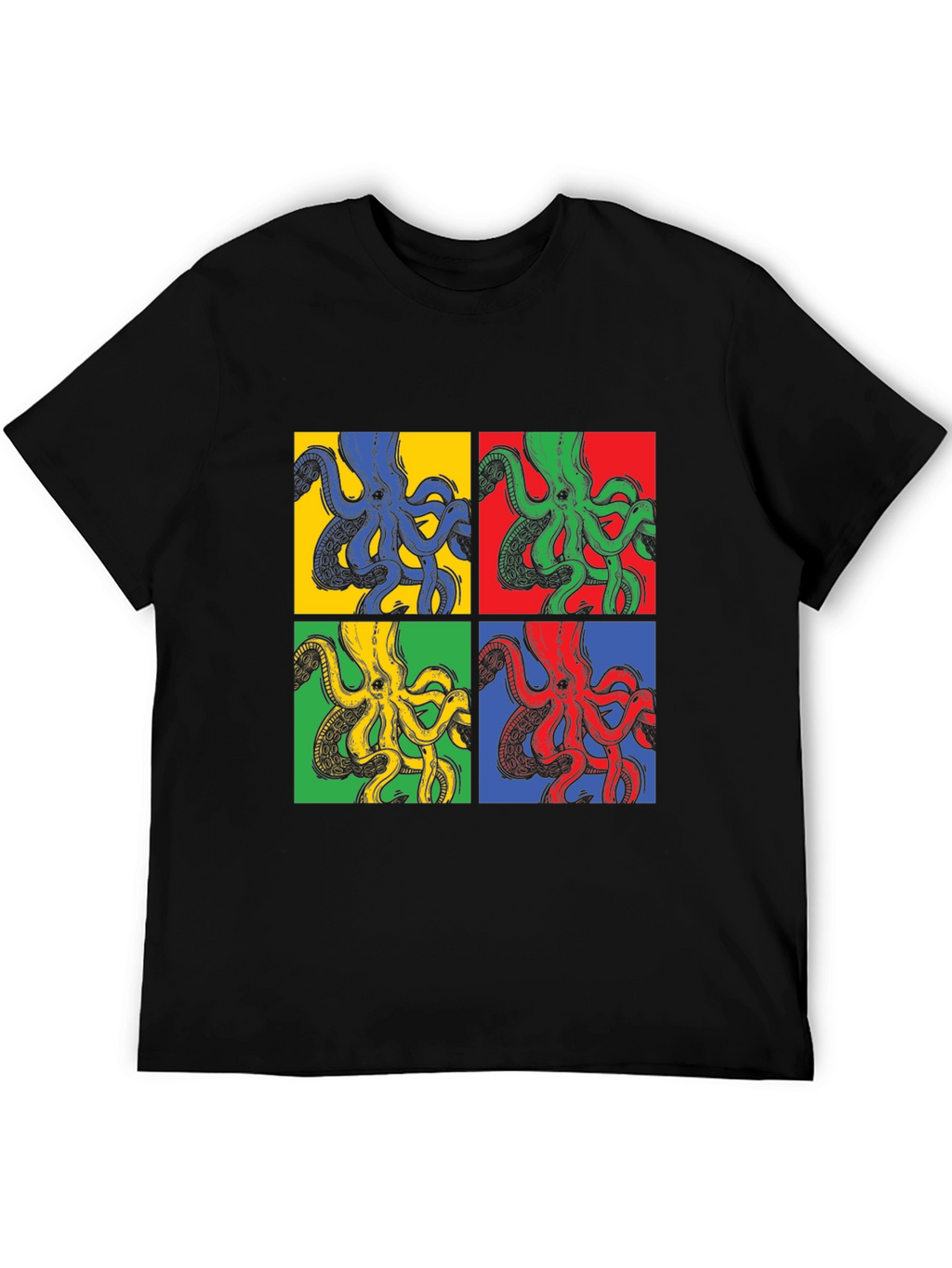 Pop Art Octopus Graphic Tee - Unique Design