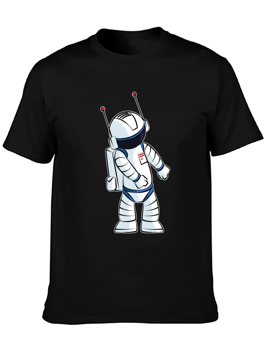 Astronaut Graphic T-Shirt - Black Crew Neck Tee