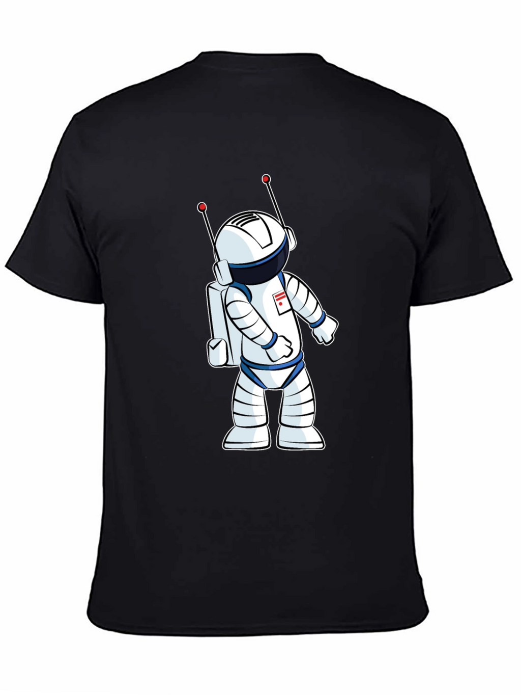 Astronaut Graphic T-Shirt - Black Crew Neck Tee