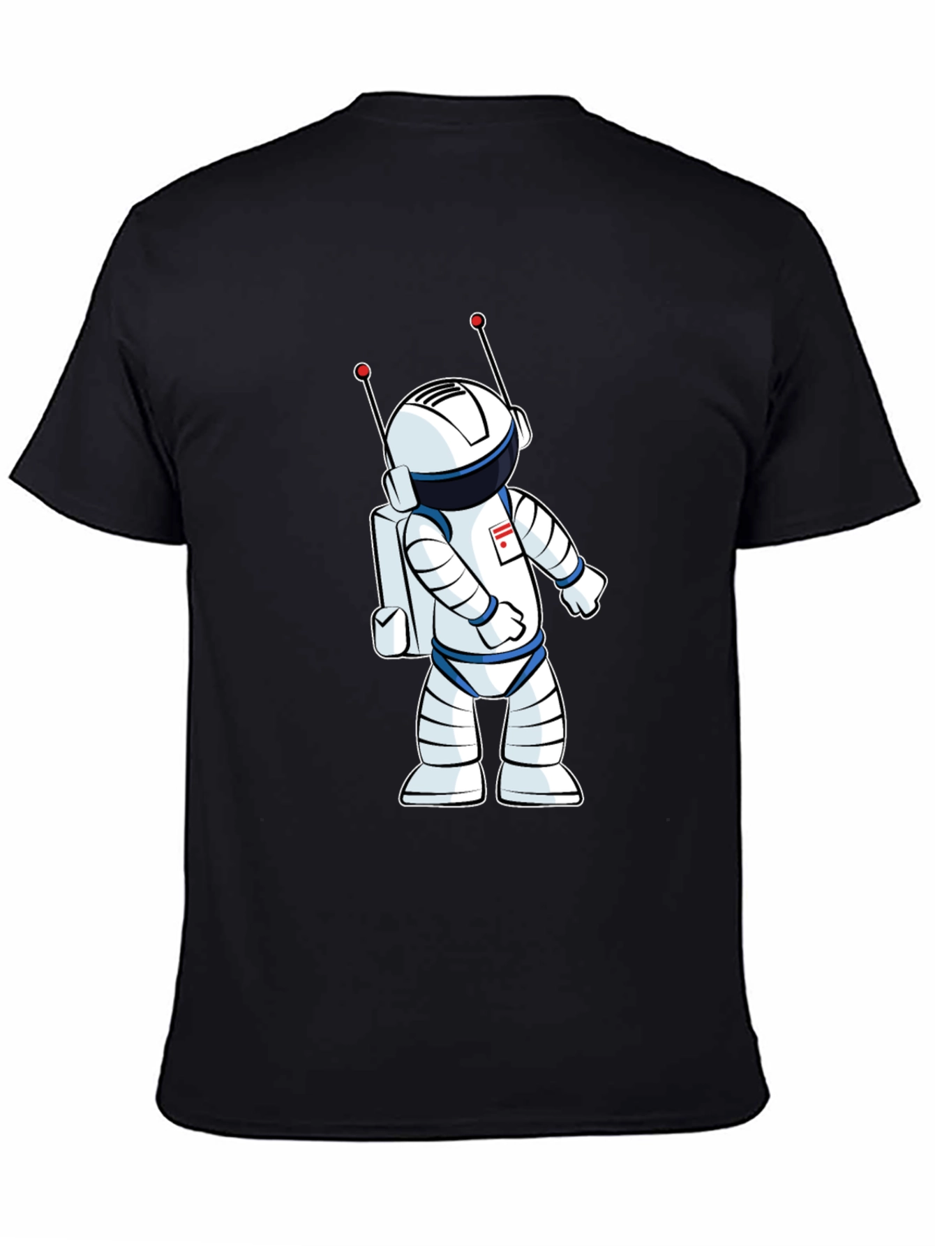 Astronaut Graphic T-Shirt - Black Crew Neck Tee