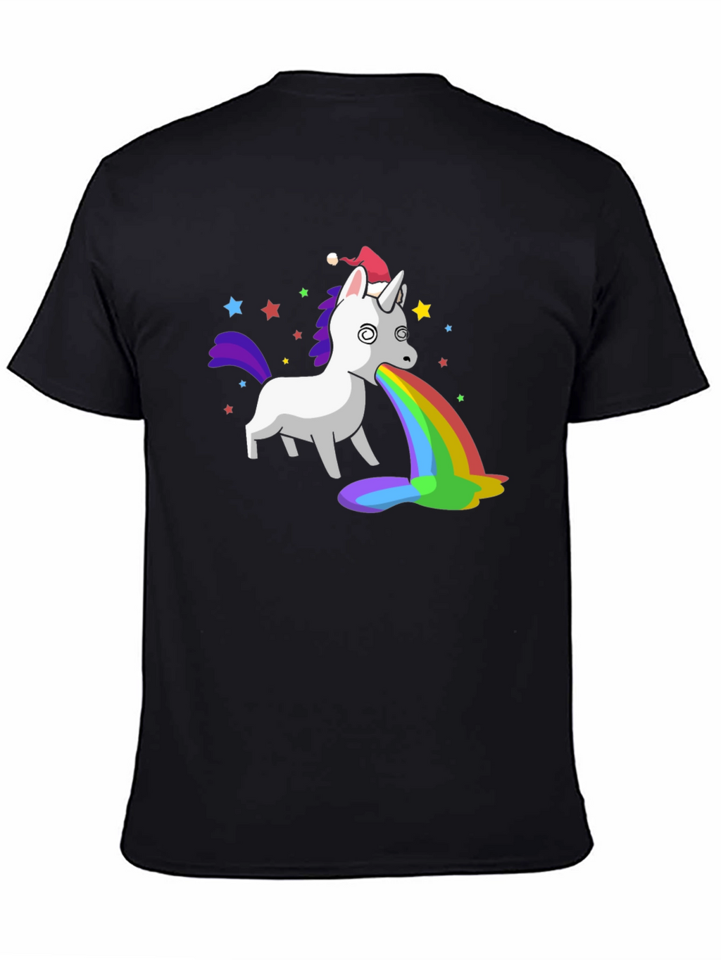Unicorn Puking Rainbow Funny Graphic Tee