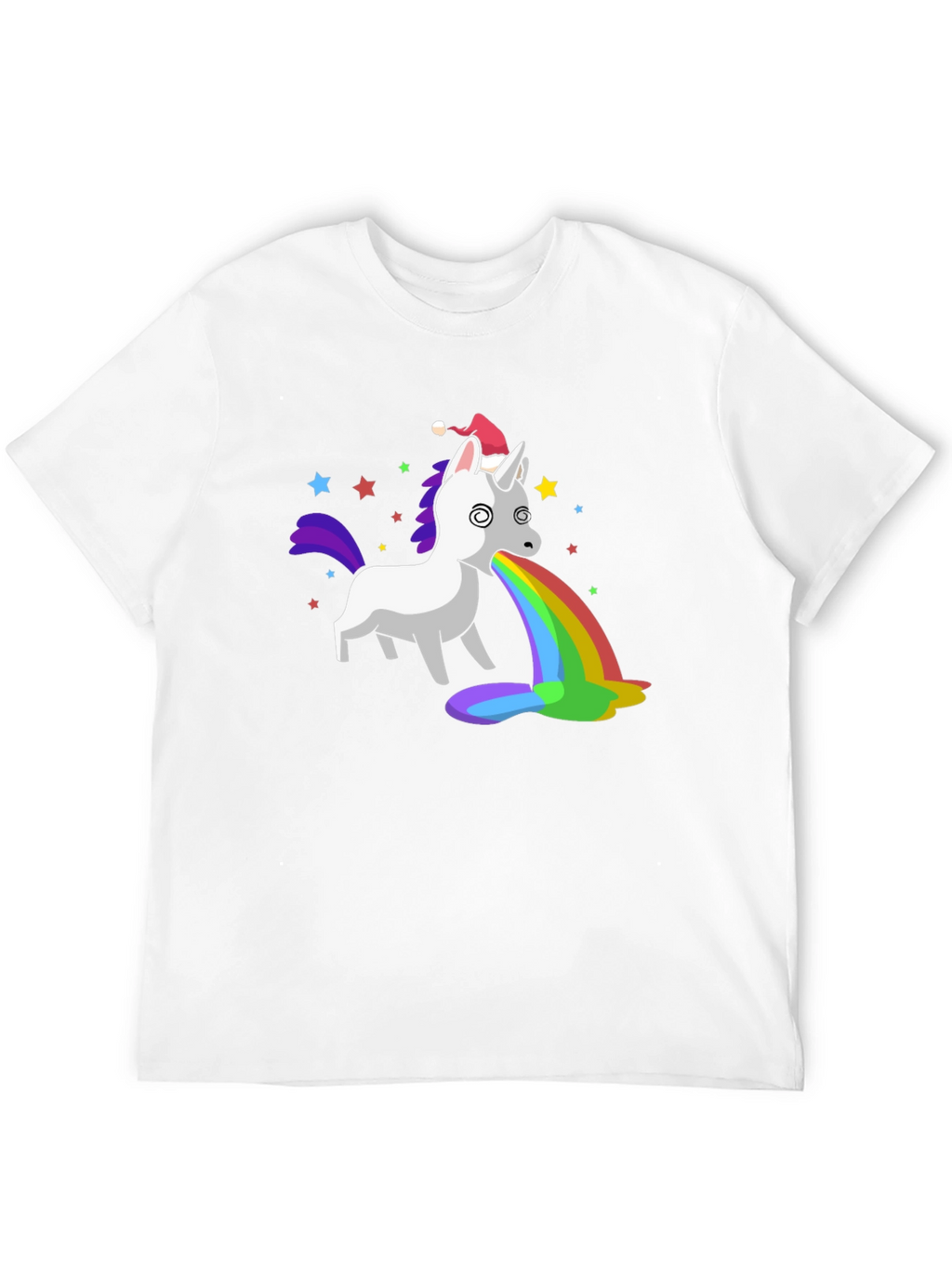 Unicorn Puking Rainbow Funny Graphic Tee