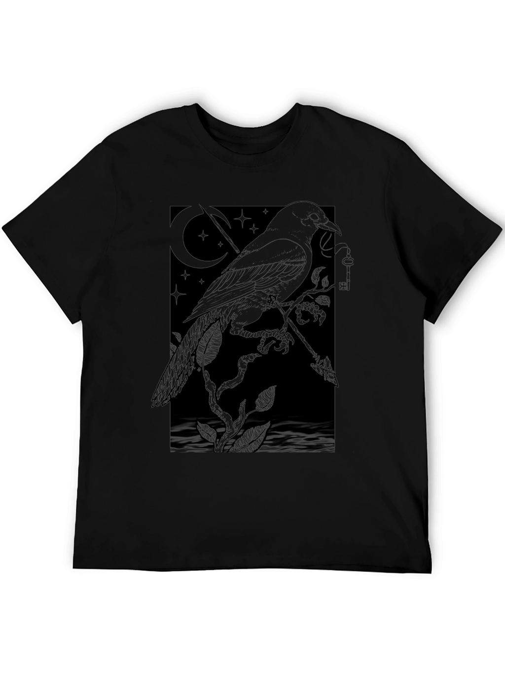 Raven Moon Star T-Shirt - Dark Graphic Tee