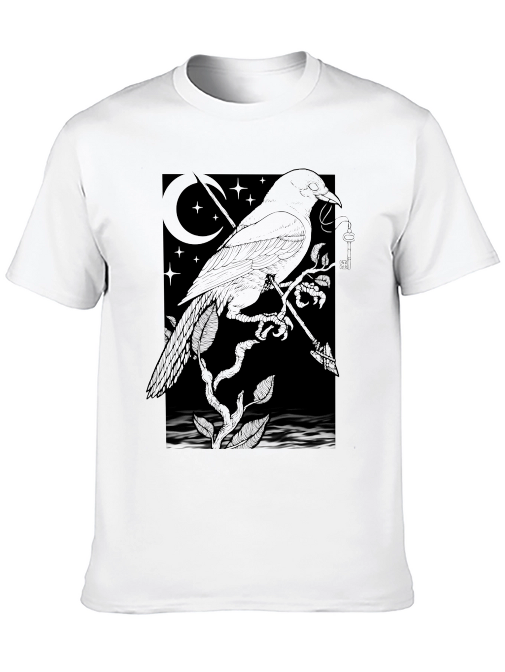 Raven Moon Star T-Shirt - Dark Graphic Tee