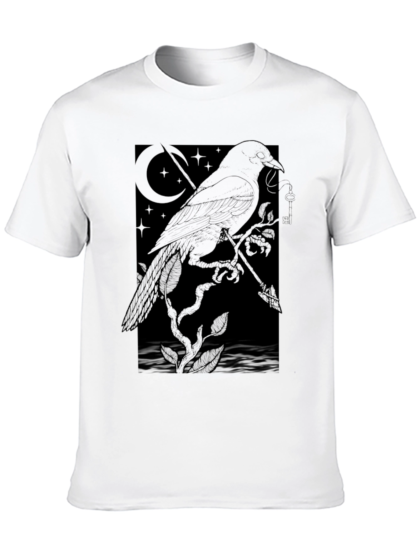 Raven Moon Star T-Shirt - Dark Graphic Tee
