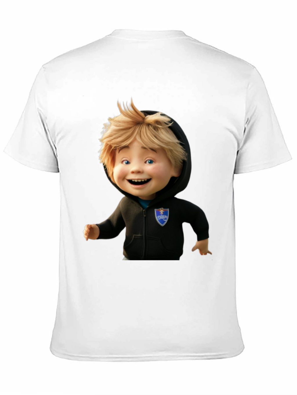 Boy in Hoodie Graphic T-Shirt