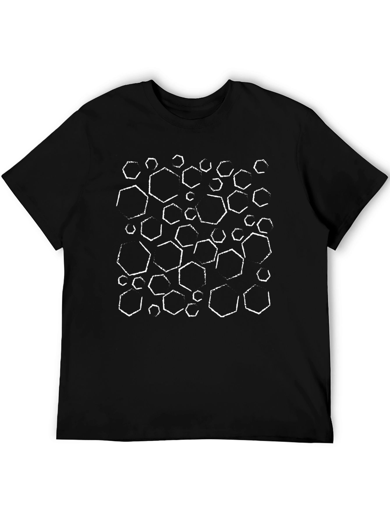 Abstract Geometric Black T-Shirt