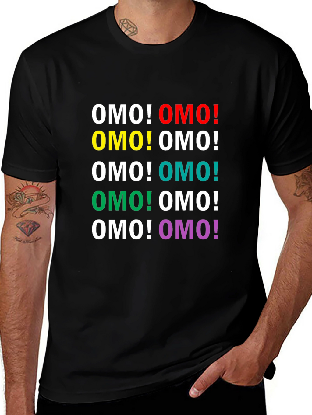 OMO! Colorful Graphic T-Shirt