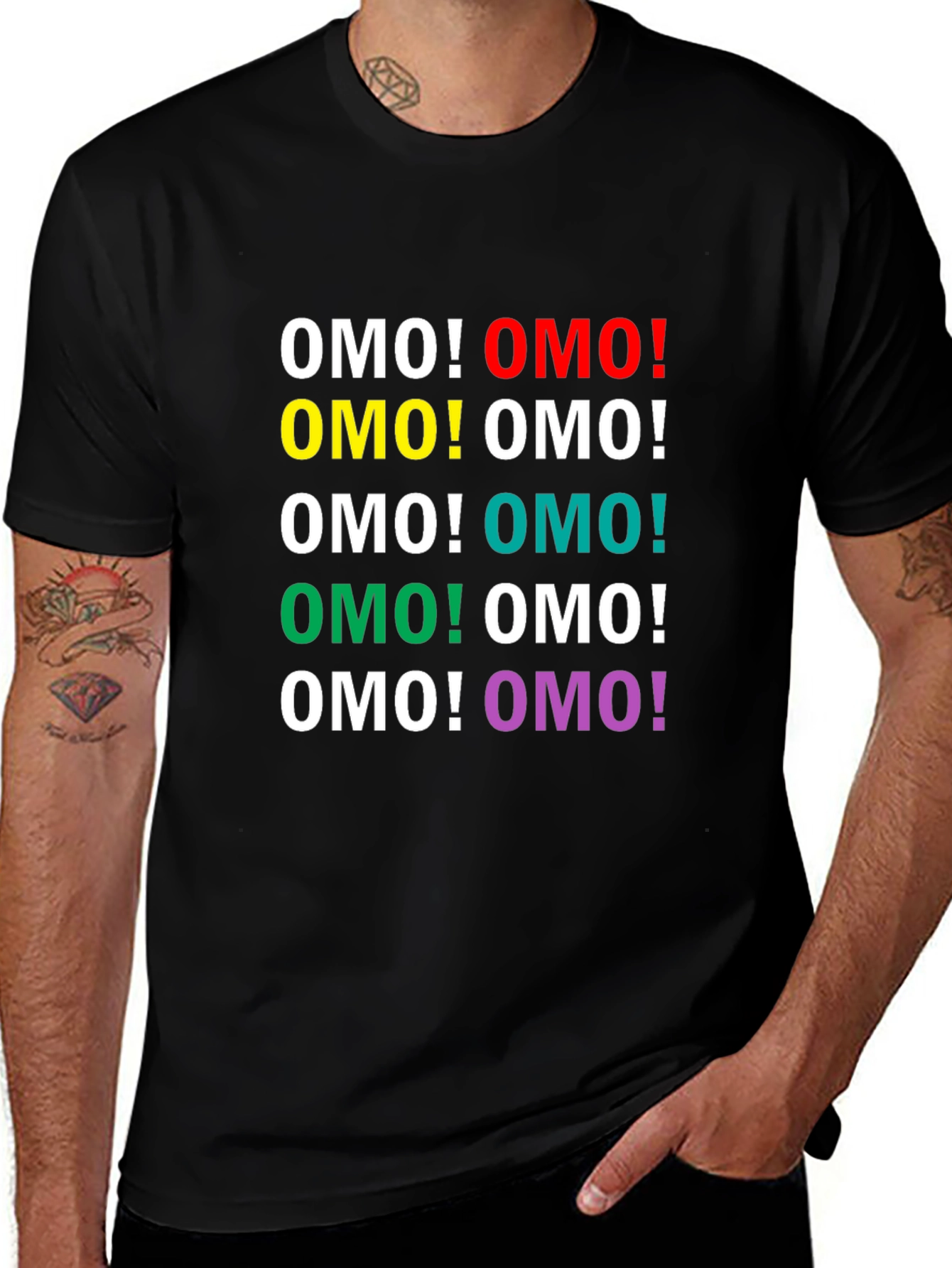 OMO! Colorful Graphic T-Shirt