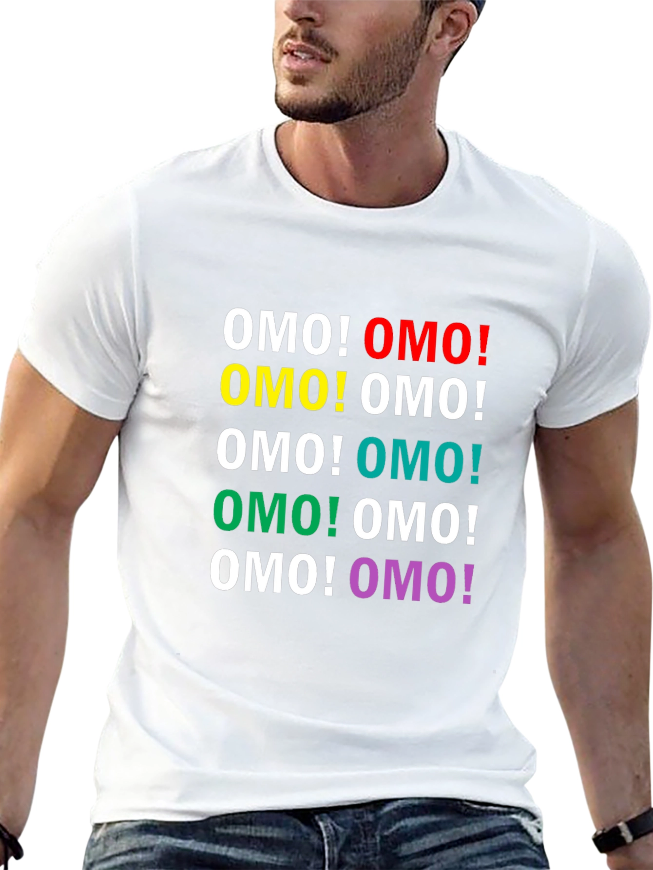 OMO! Colorful Graphic T-Shirt
