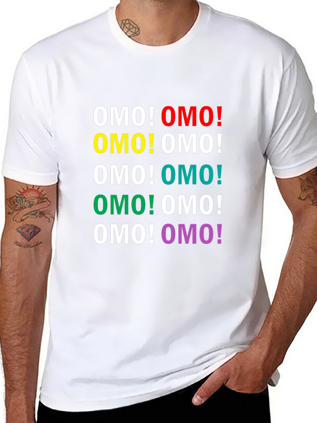 OMO! Colorful Graphic T-Shirt