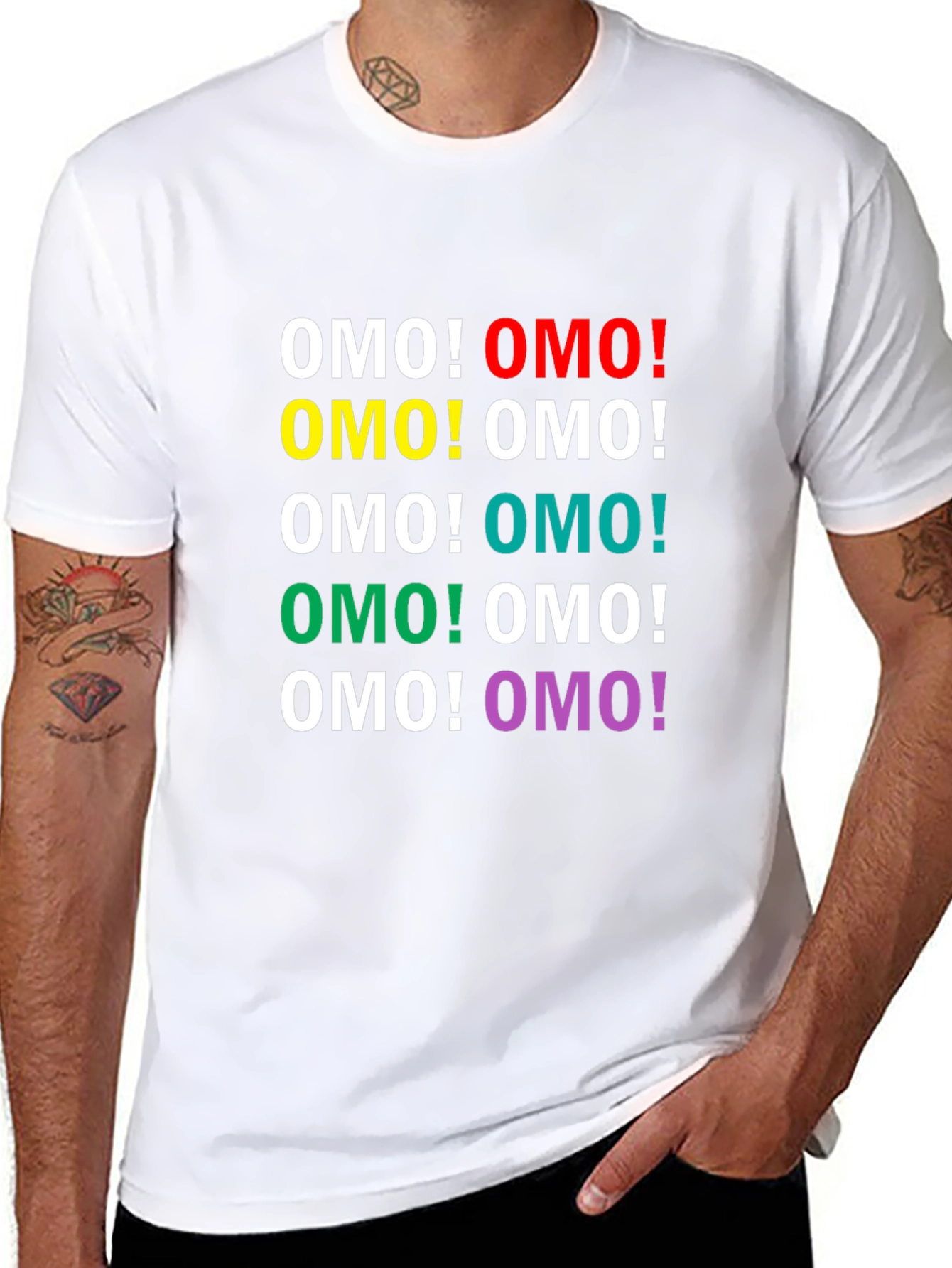 OMO! Colorful Graphic T-Shirt