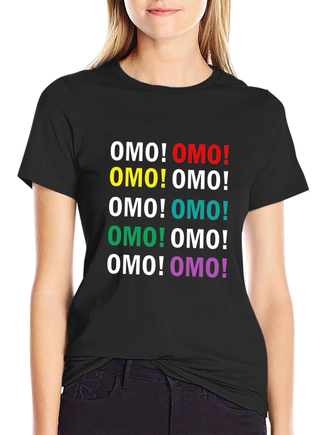 OMO! Colorful Graphic T-Shirt