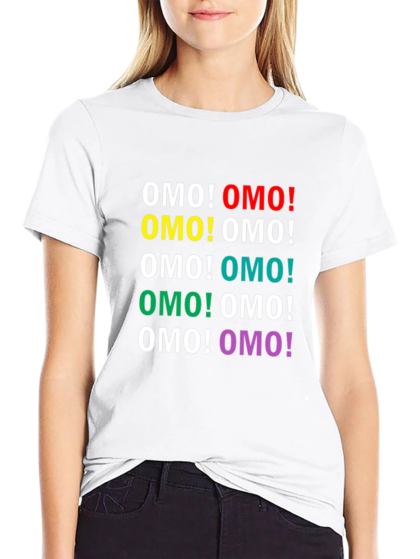 OMO! Colorful Graphic T-Shirt