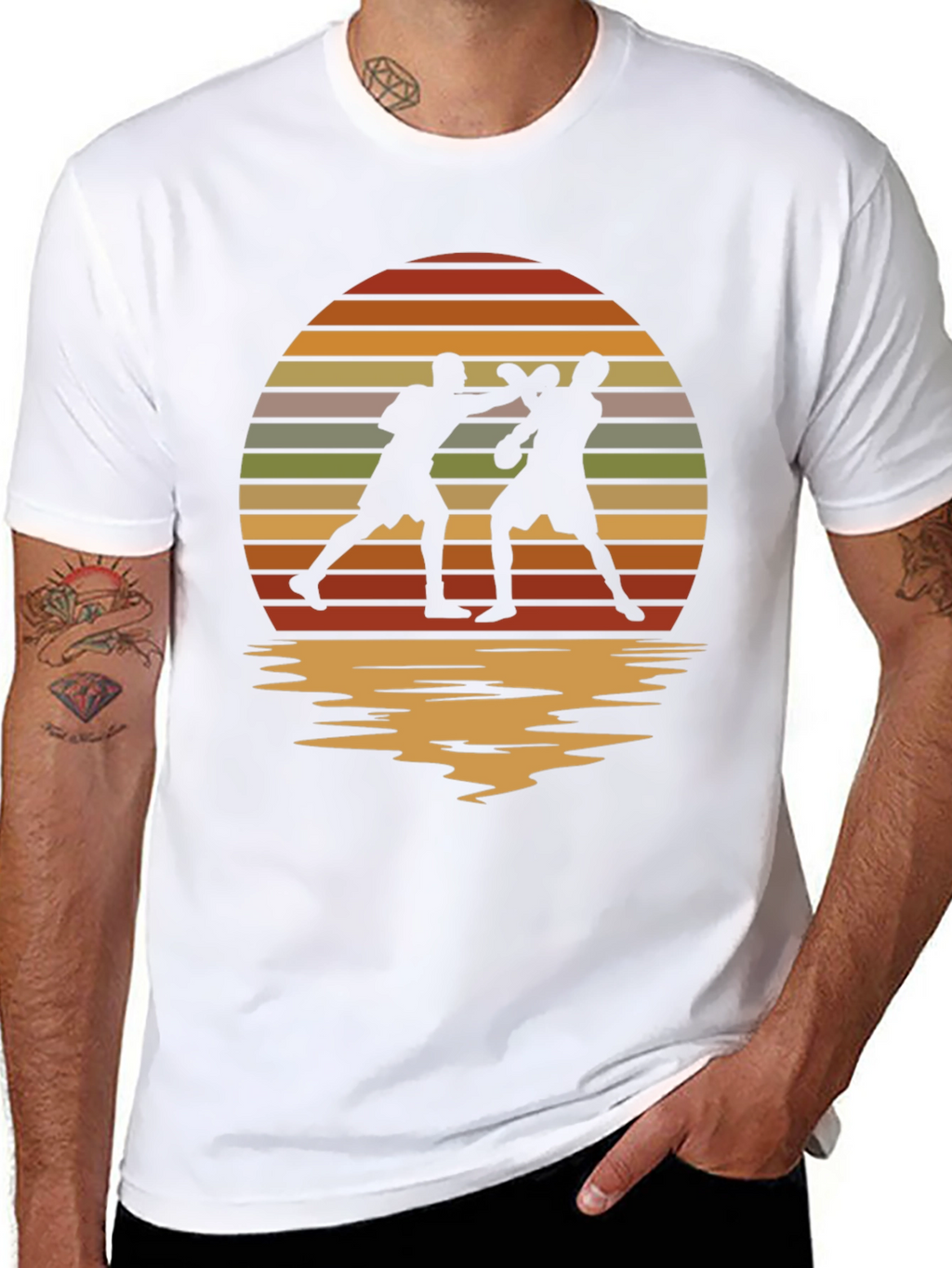 Retro Sunset Boxing T-Shirt