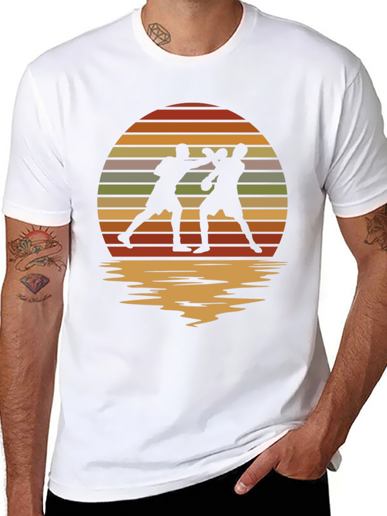 Retro Sunset Boxing T-Shirt