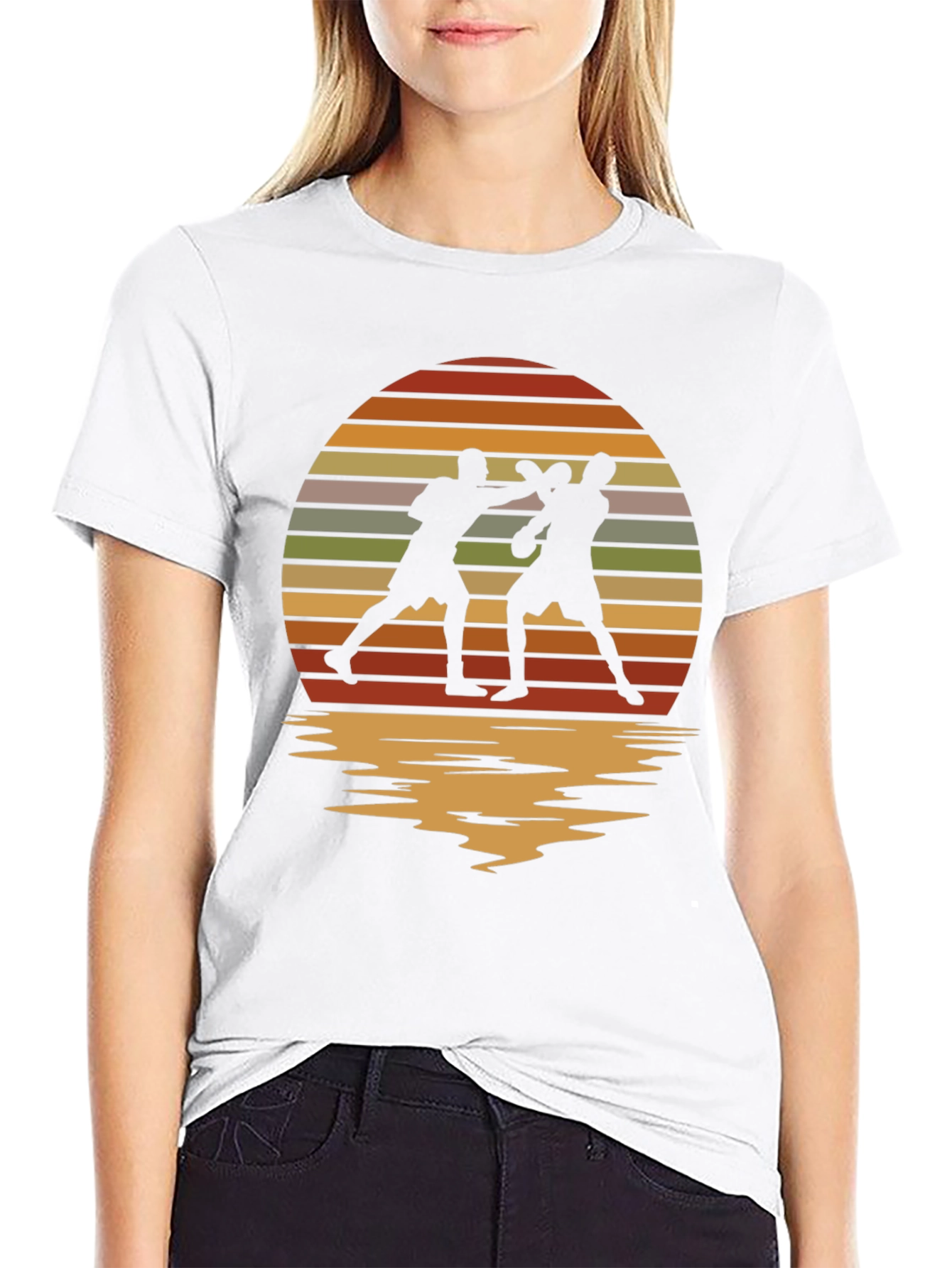 Retro Sunset Boxing T-Shirt