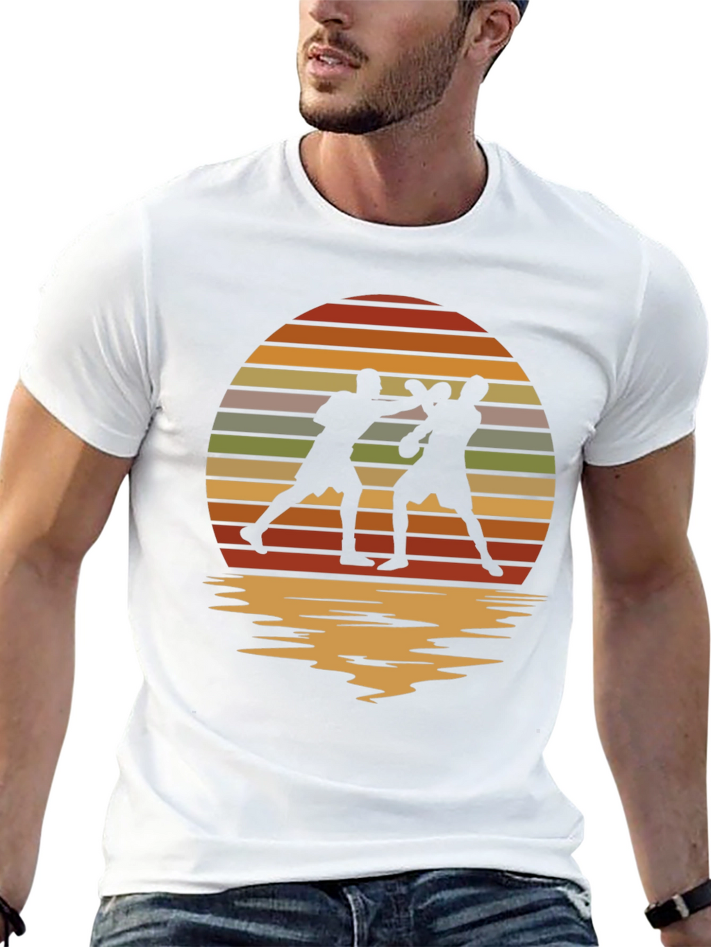 Retro Sunset Boxing T-Shirt