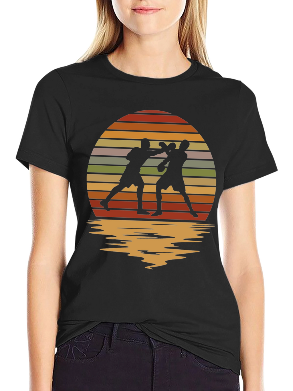Retro Sunset Boxing T-Shirt