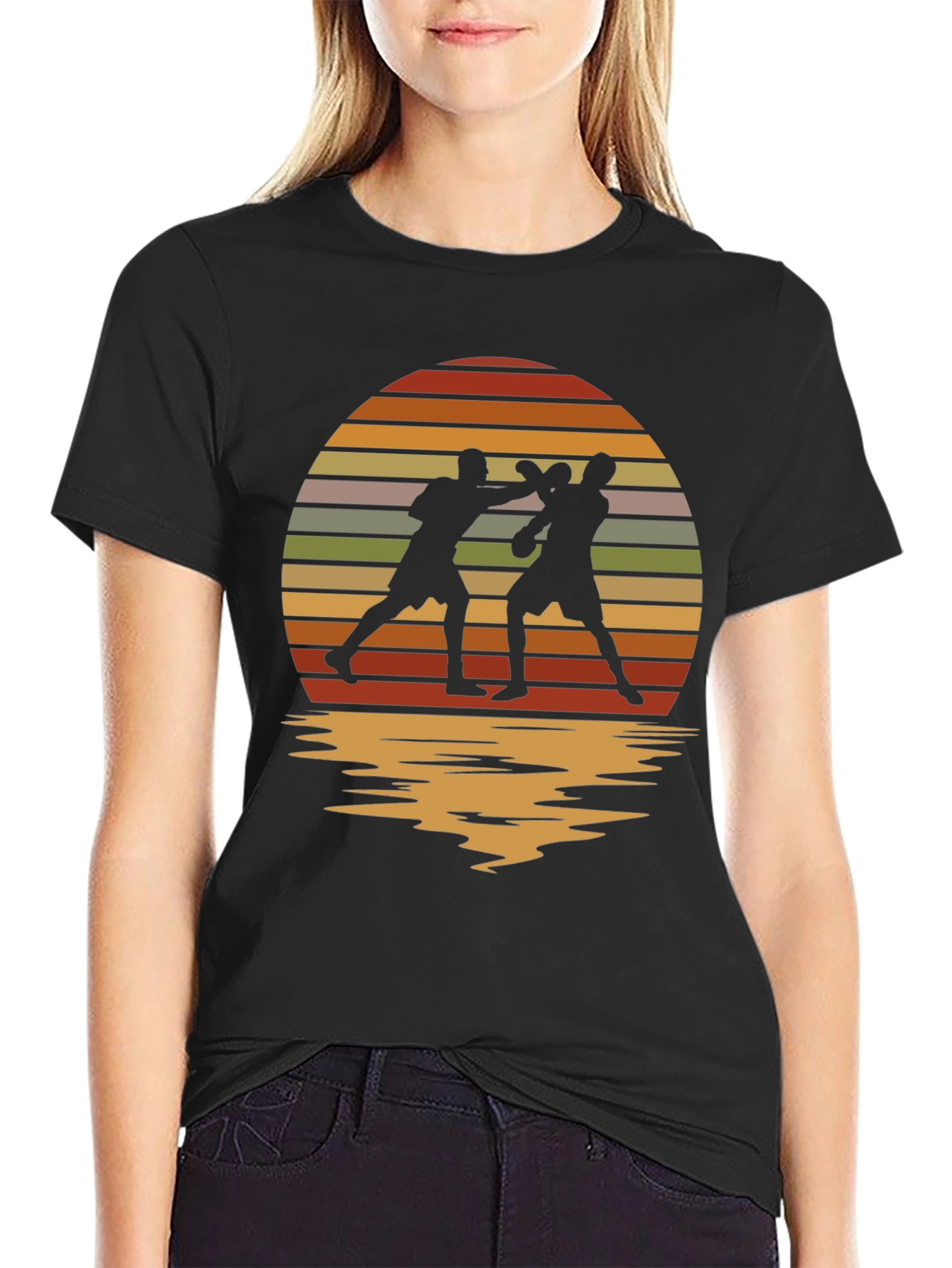 Retro Sunset Boxing T-Shirt
